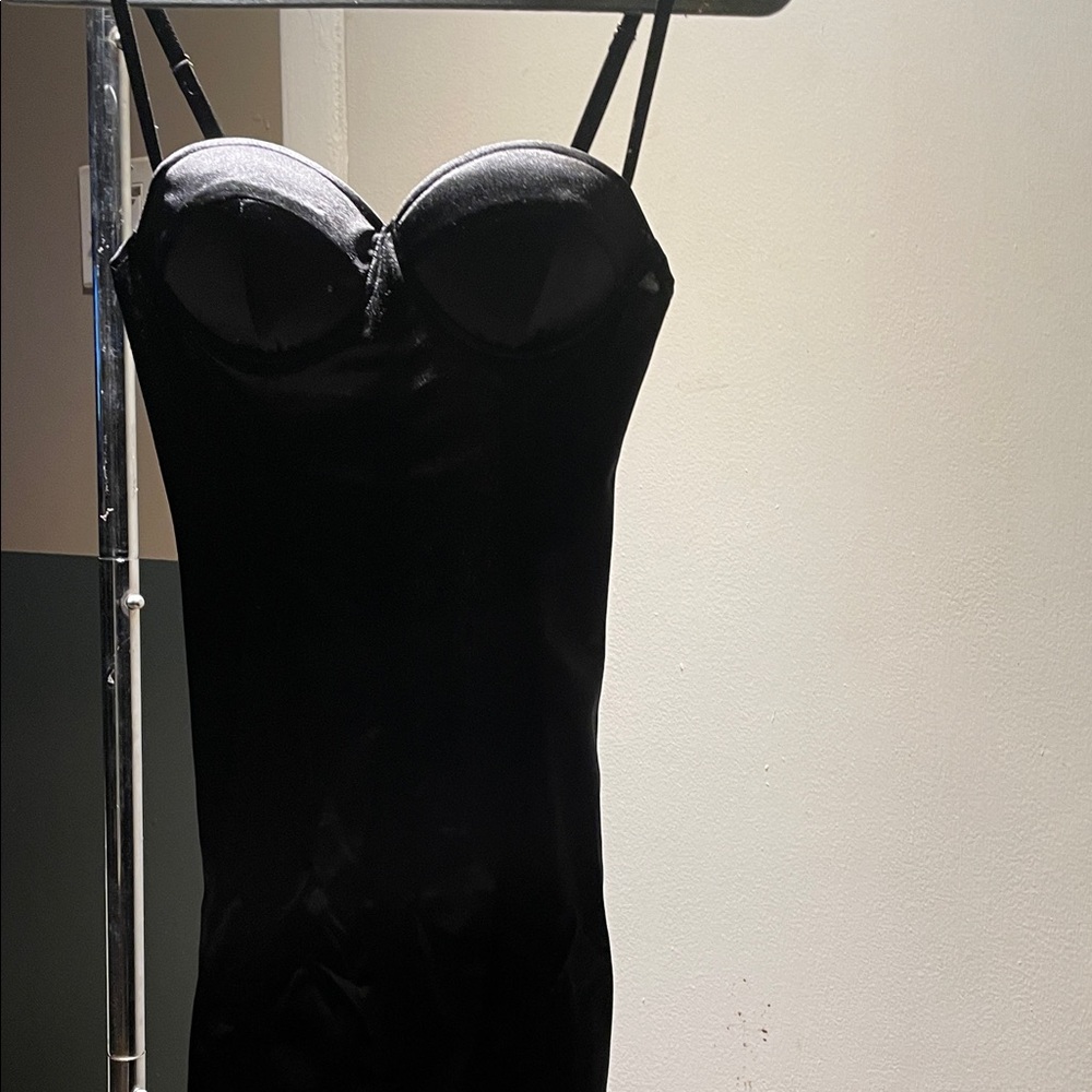 Elegant Black Satin Bodysuit